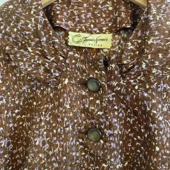 Forman & Gumner Women’s size Small 1960s Vintage Button Down Suit Top - Picture 5 of 7